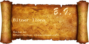 Bitner Ilona névjegykártya