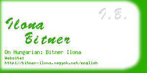 ilona bitner business card